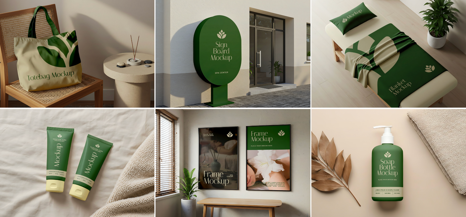 15 Spa & Beauty Branding Mockup PSD for Wellness, Skincare & Aromatherapy Designers — image 3