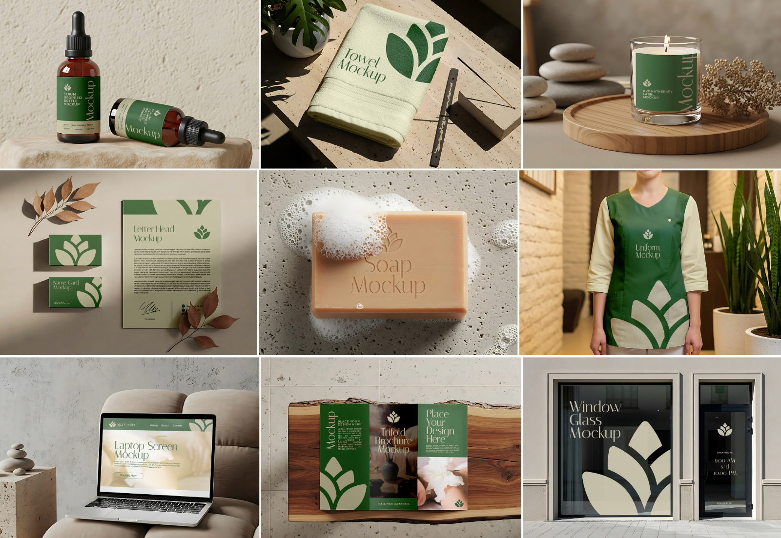 15 Spa & Beauty Branding Mockup PSD for Wellness, Skincare & Aromatherapy Designers — image 2