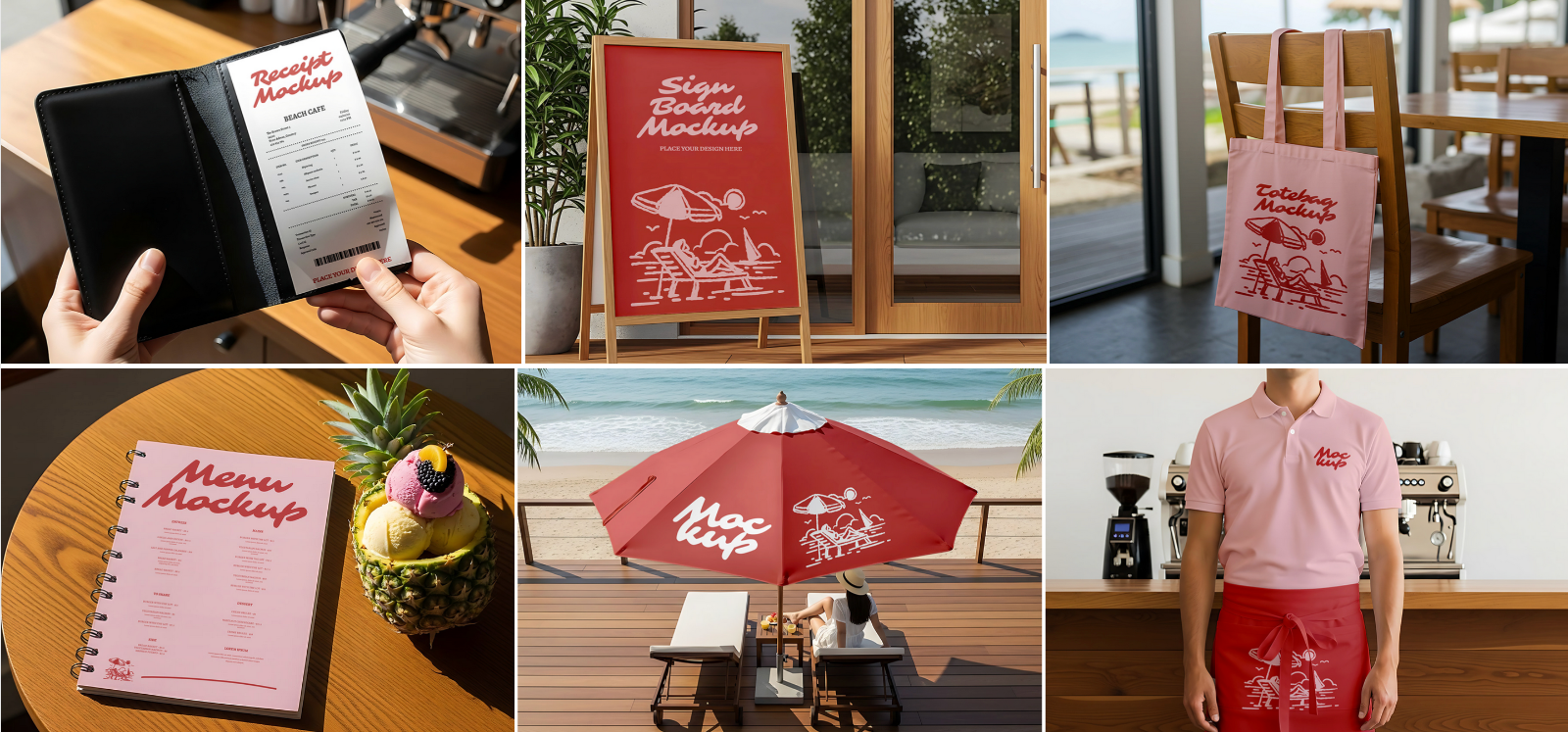 Beach Cafe Tropical PSD Set for Summer Restaurant, Juice Bar & Burger Shop — image 3