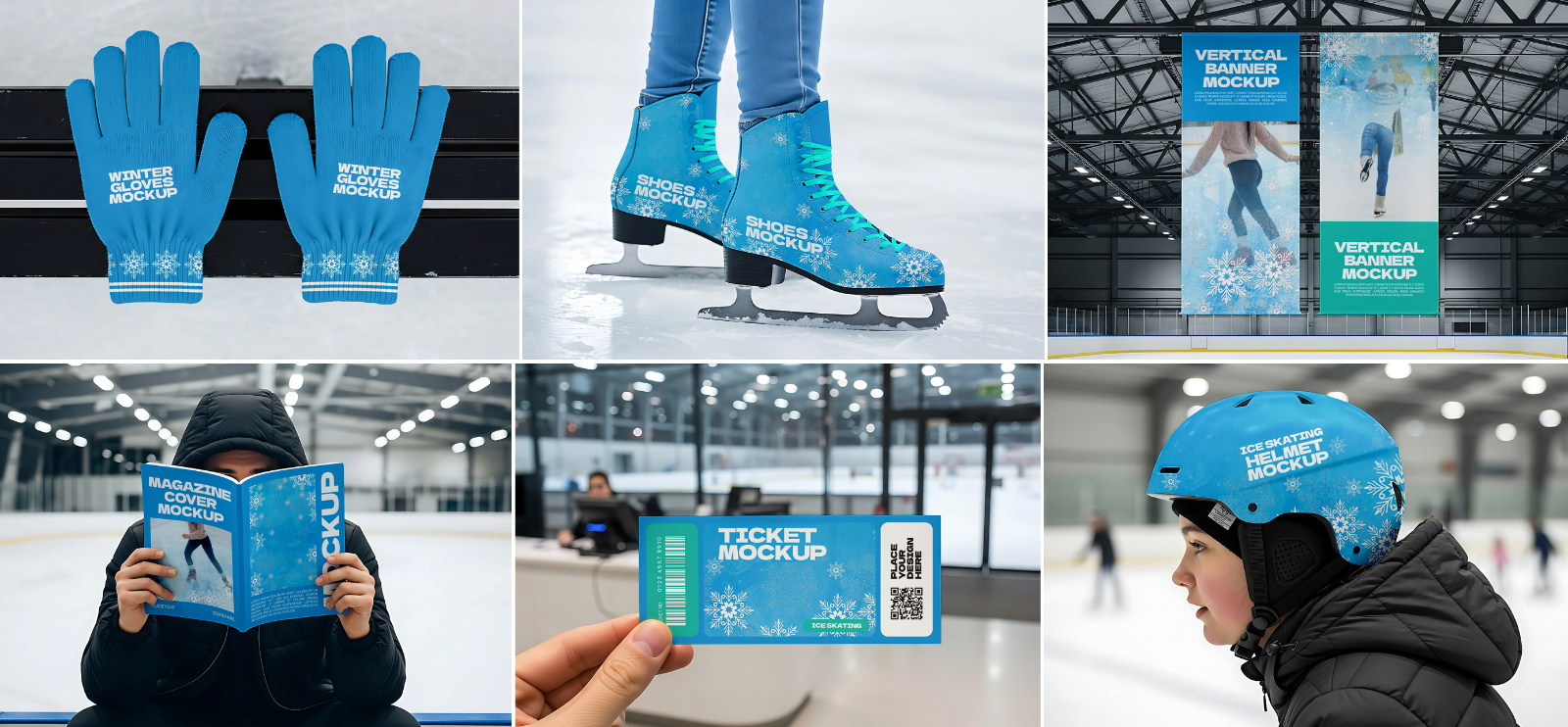 Premium Ice Skating Branding Mockup Bundle – 15 PSD Templates for Winter Sport & Rink Promotions — image 3