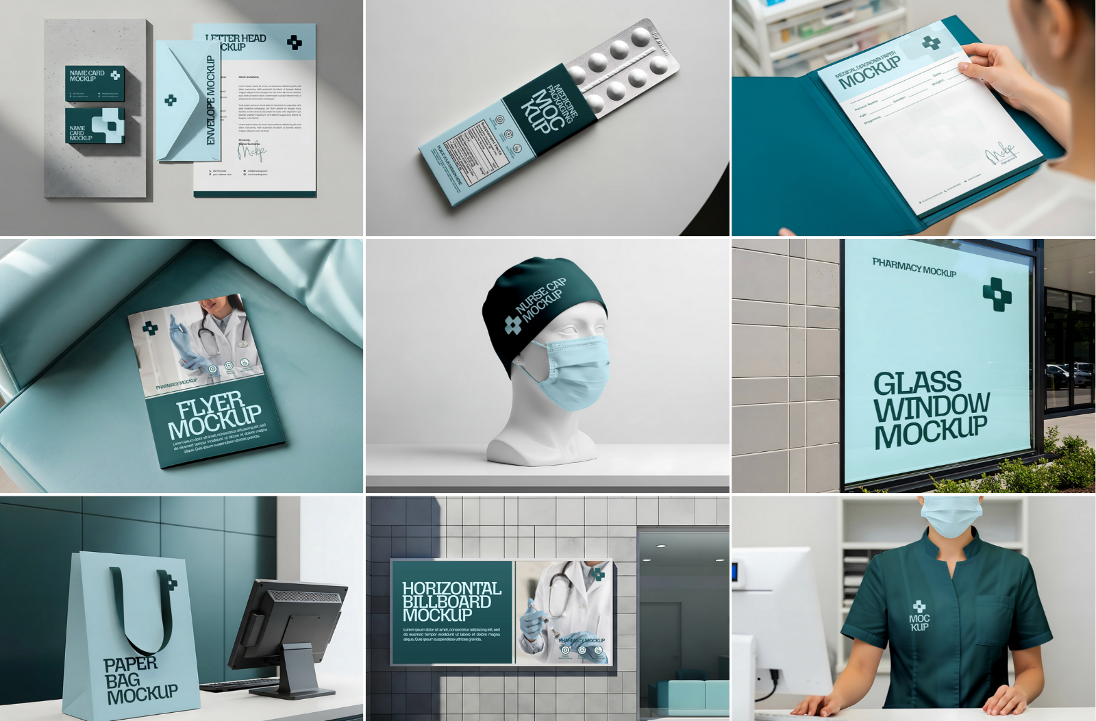 Pharmacy & Medical Branding Mockup Bundle – 16 High Quality PSD Templates for Professional Healthcar — image 2