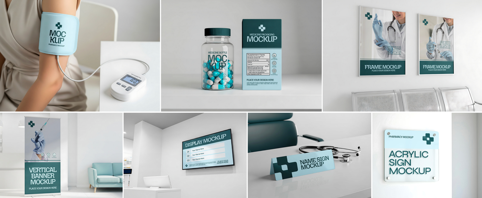 Pharmacy & Medical Branding Mockup Bundle – 16 High Quality PSD Templates for Professional Healthcar — image 3