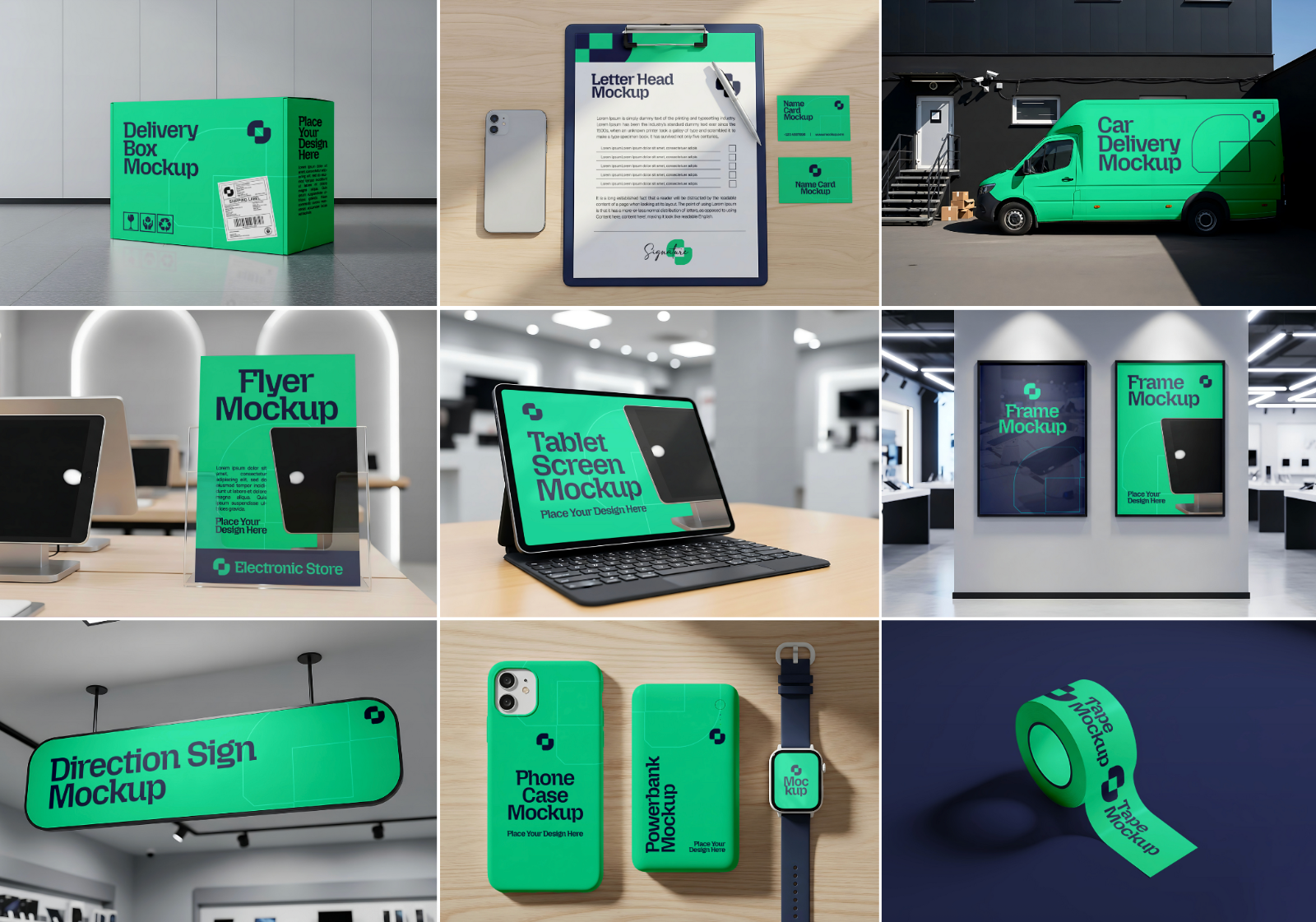 Electronics Store Branding Mockup Bundle – 15 PSD Templates for Device & Retail Design — image 2