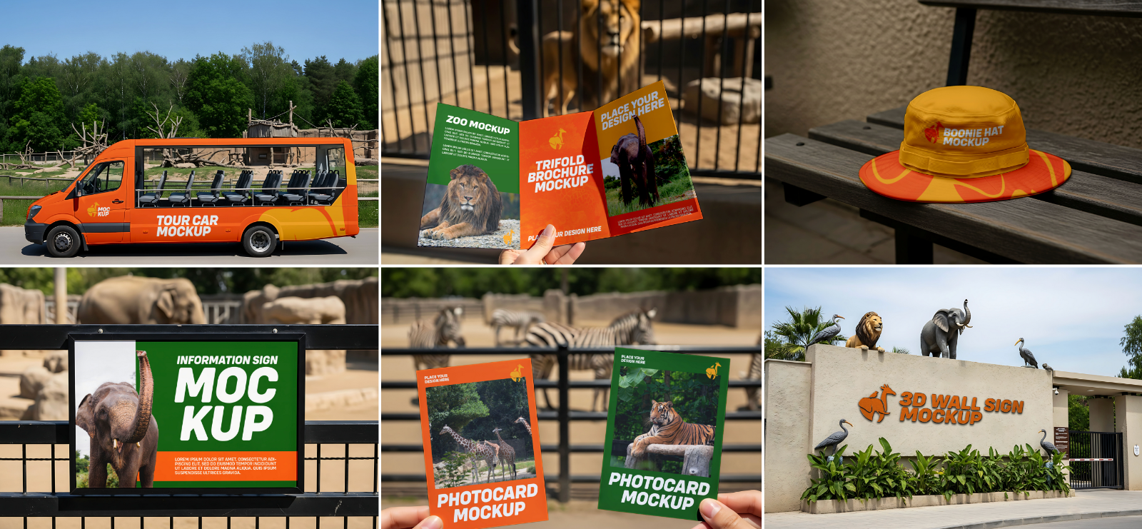 Zoo Branding Mockup Bundle – 15 PSD Templates for Wildlife Park & Animal Conservation Designs — image 3