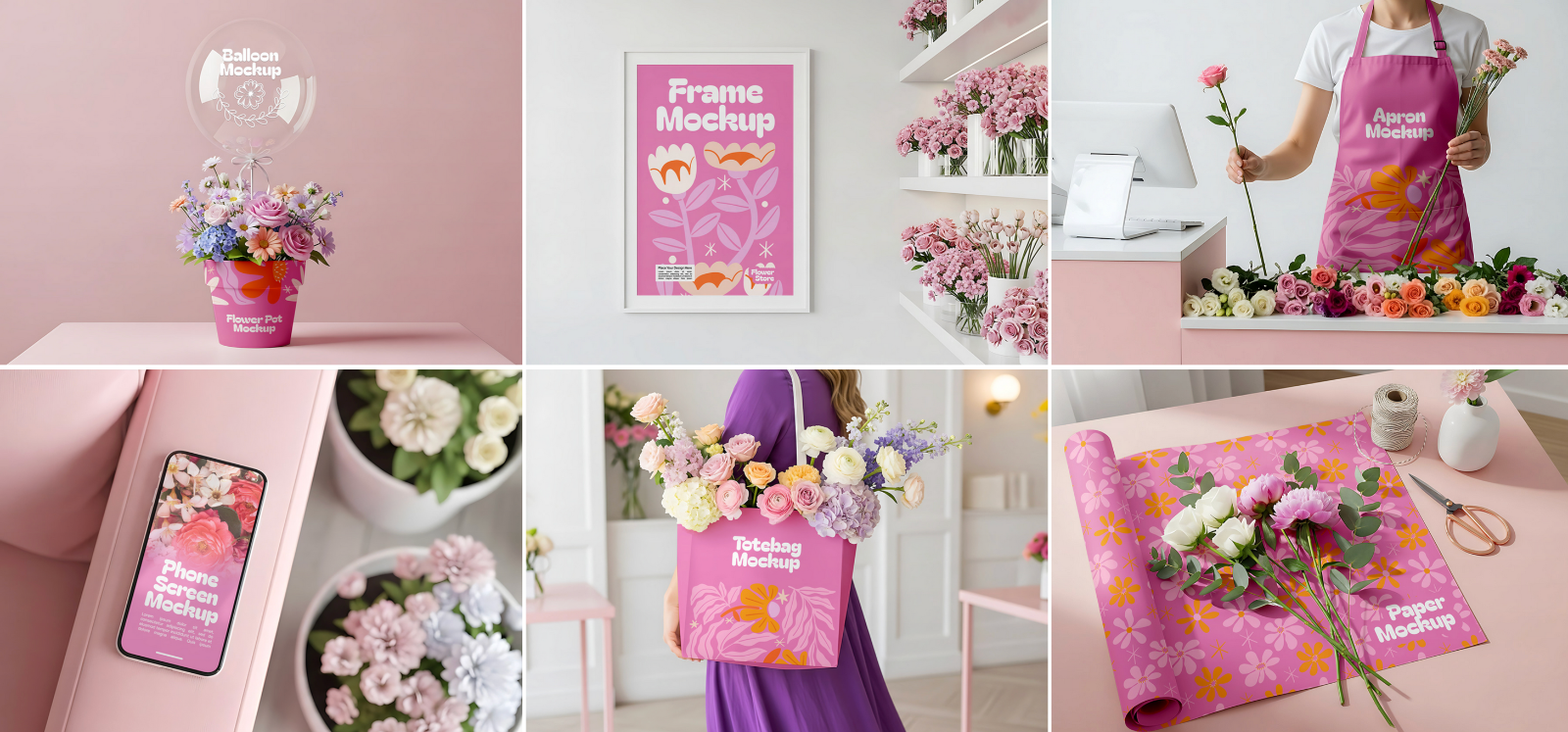Florist Shop Mockup Bundle – 15 PSD Templates for Florist Branding & Packaging Design — image 2