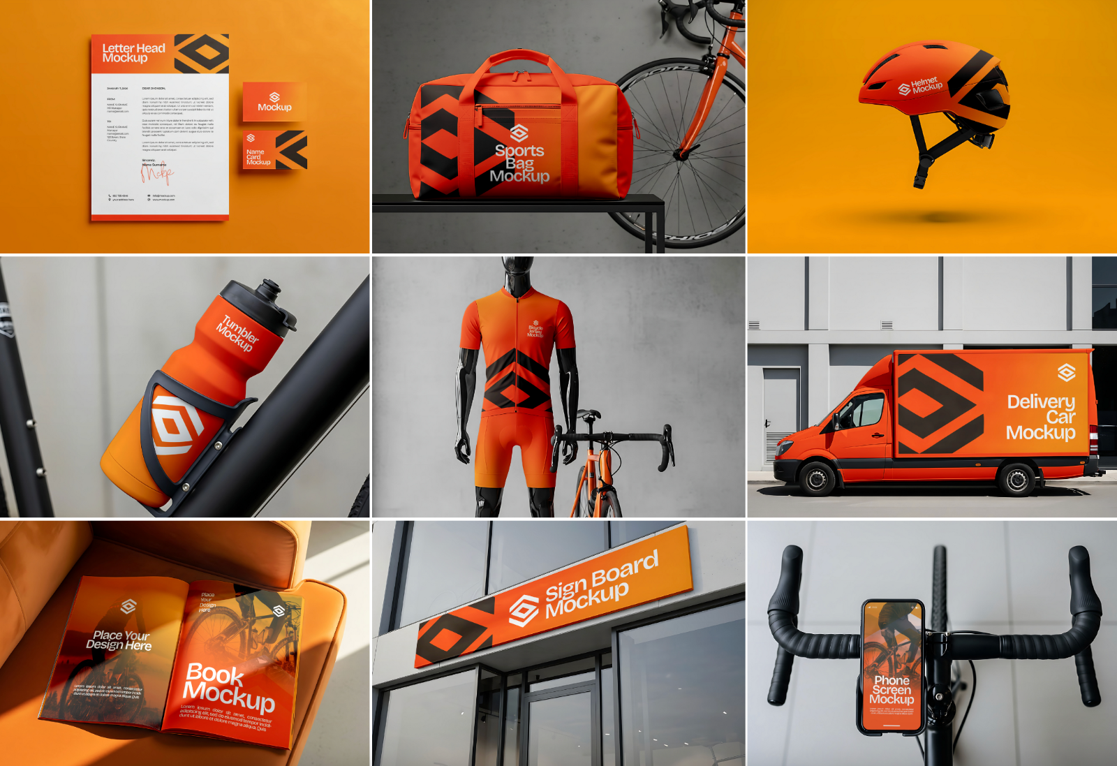 Bicycle Company Mockup Bundle – 15 PSD Templates for Cycling Brand & Gear Design — image 2