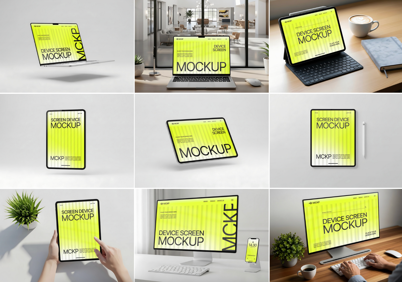 Device Screen Mockup Bundle – 20 PSD Templates for Phone, Tablet & Laptop Designs — image 2