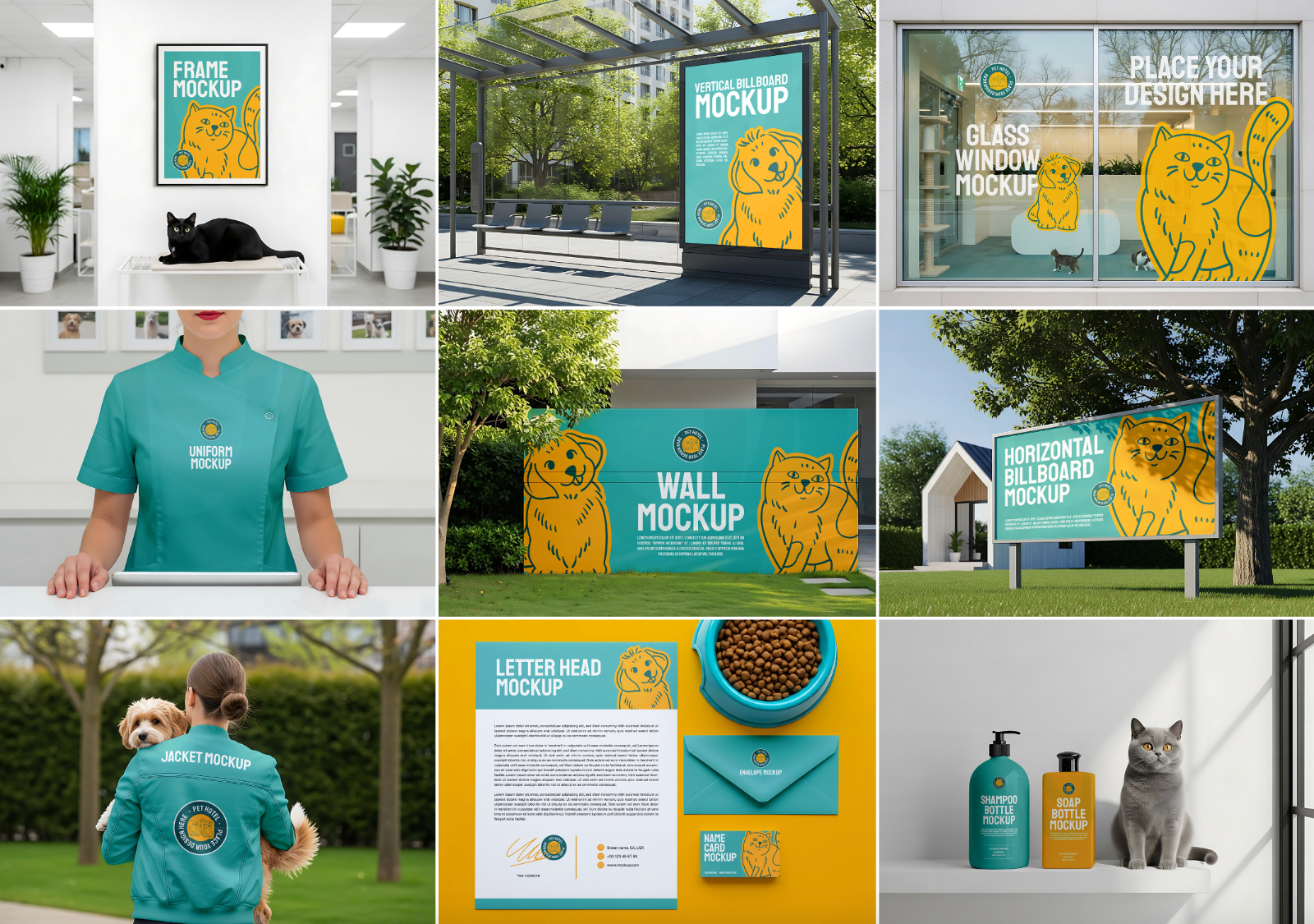 Pet Hotel Frame Mockup – Realistic PSD Template for Wall Art & Branding — image 4