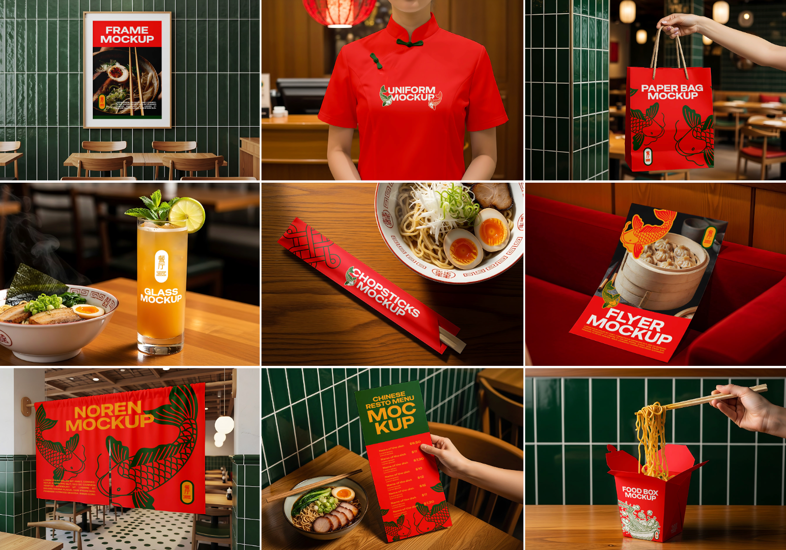 Chinese Restaurant Flyer Mockup – Realistic PSD Template for Food Promotion — image 4