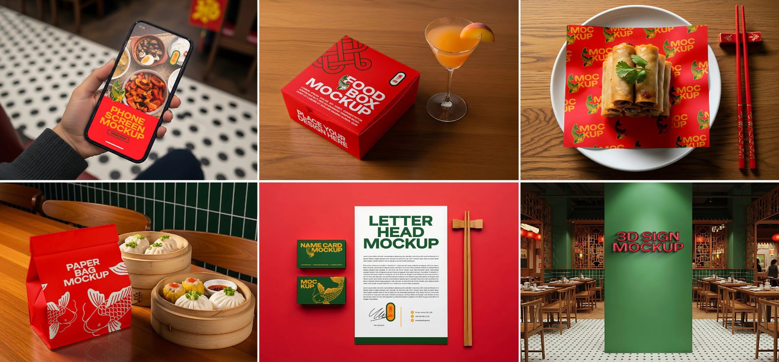 Chinese Restaurant Flyer Mockup – Realistic PSD Template for Food Promotion — image 5