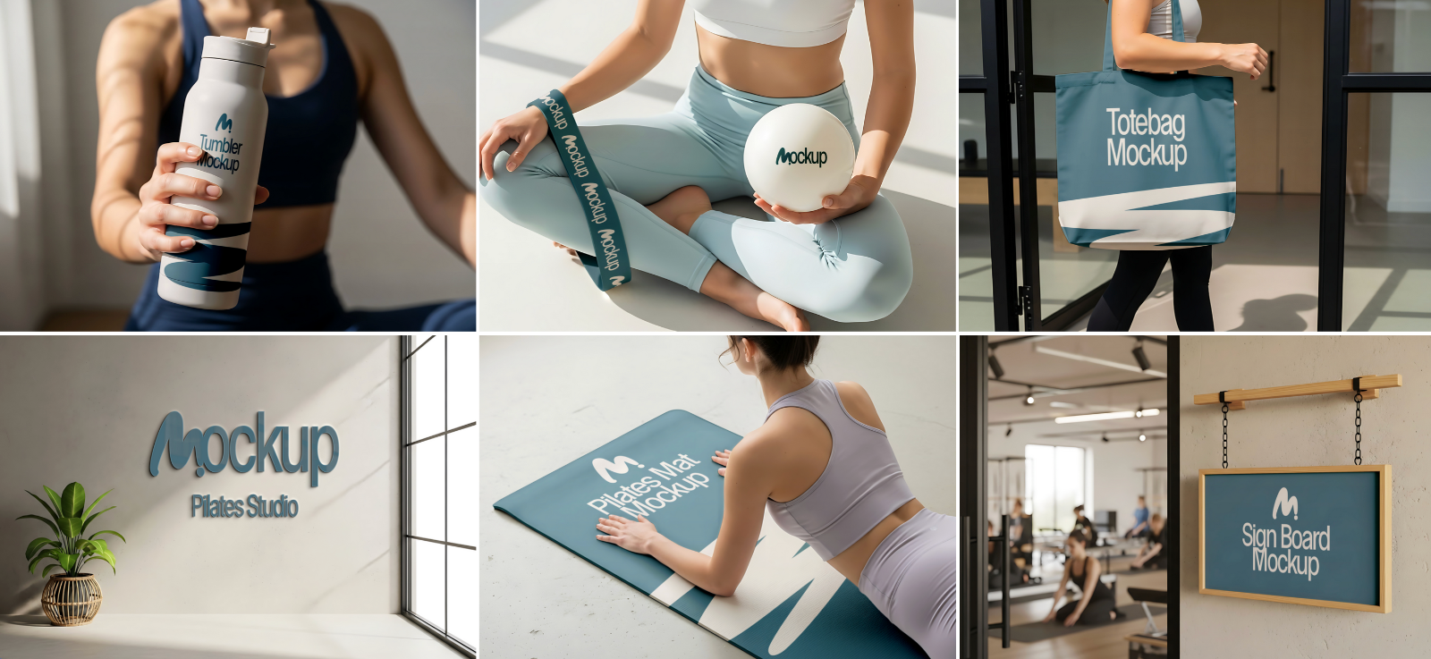 Pilates Studio Mockup Bundle – 15 PSD Templates for Fitness & Wellness Branding — image 3