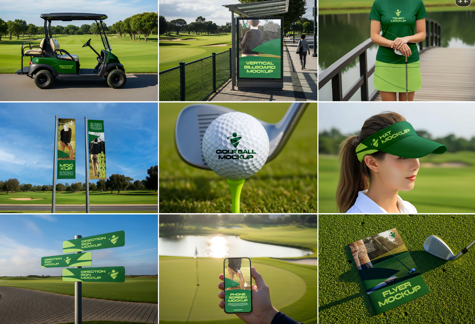 Golf Club Mockup Bundle – 15 PSD Templates for Sports Branding & Merchandise Design — image 2