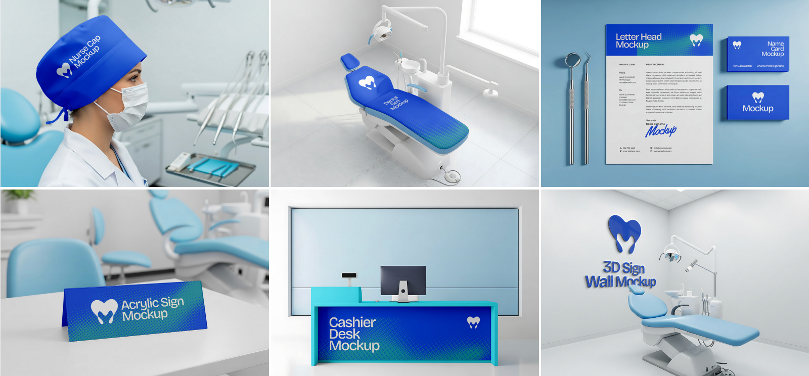Dental Clinic Mockup Bundle – 15 PSD Templates for Medical & Healthcare Branding — image 3