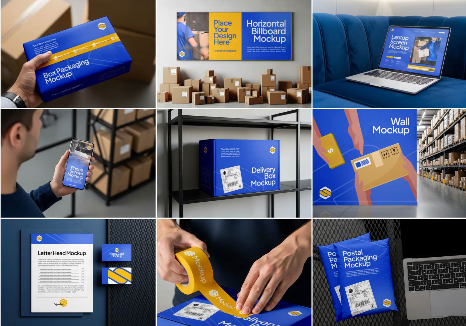 Online Store Mockup Bundle – 15 PSD Templates for E-Commerce & Delivery Branding — image 2
