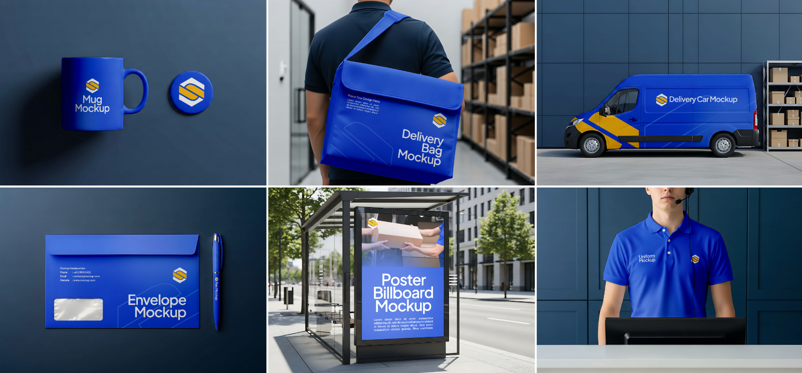 Online Store Mockup Bundle – 15 PSD Templates for E-Commerce & Delivery Branding — image 3
