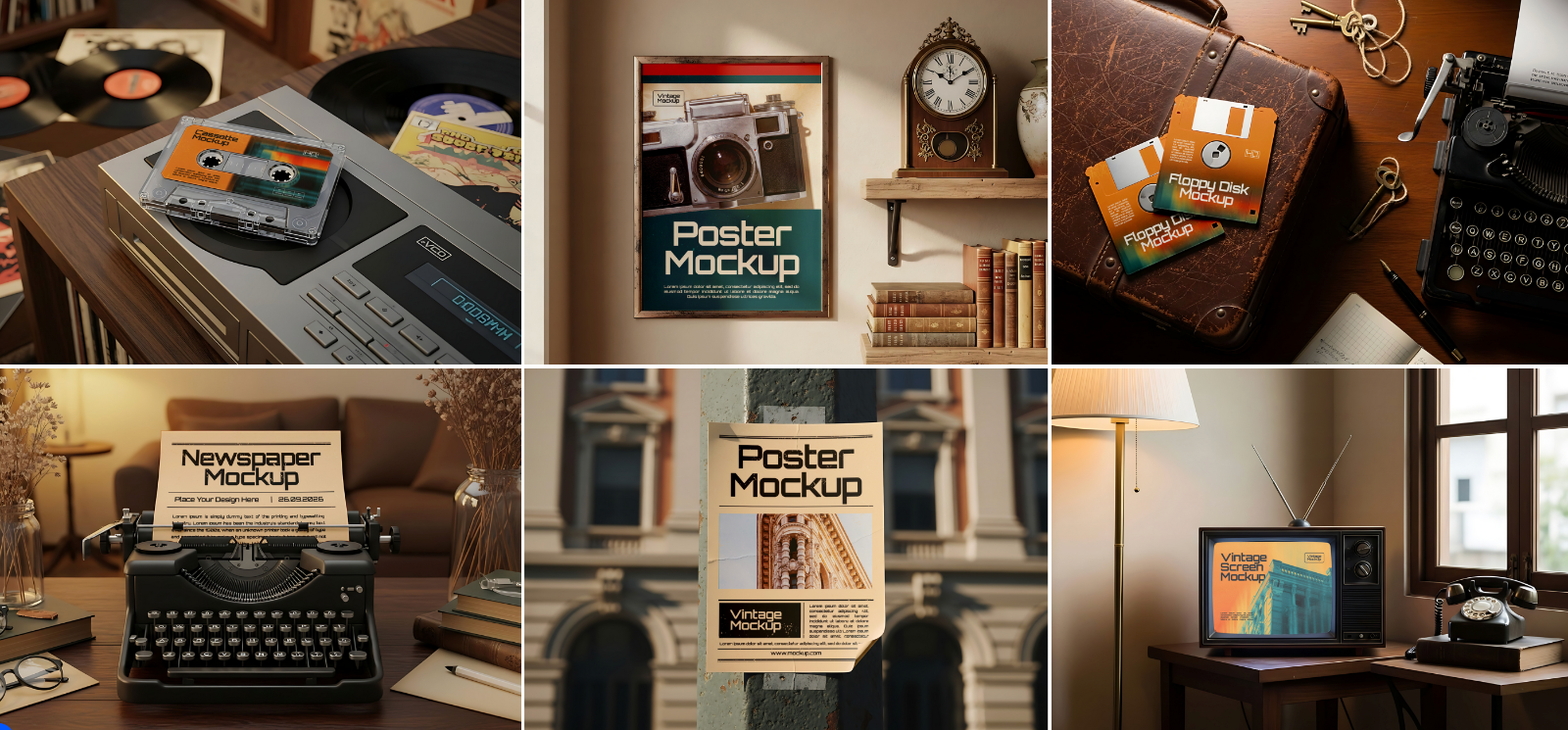 Vintage Item Mockup Bundle – 15 PSD Templates for Retro Branding & Classic Design — image 3