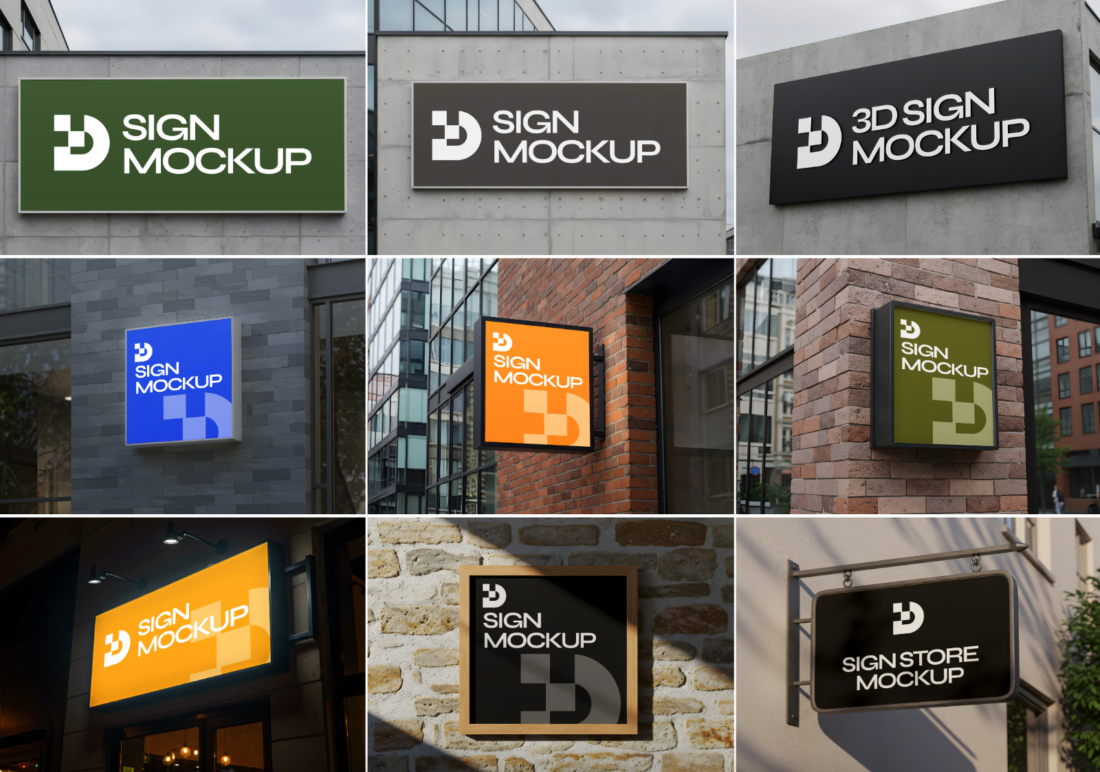 Signage Box Mockup Bundle – 20 PSD Templates for Storefront & Outdoor Branding — image 2
