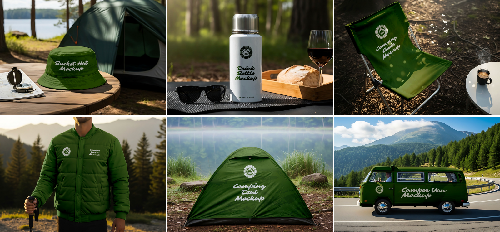 Adventure Brand Mockup Bundle – 15 PSD Templates for Outdoor & Camping Gear Design — image 3