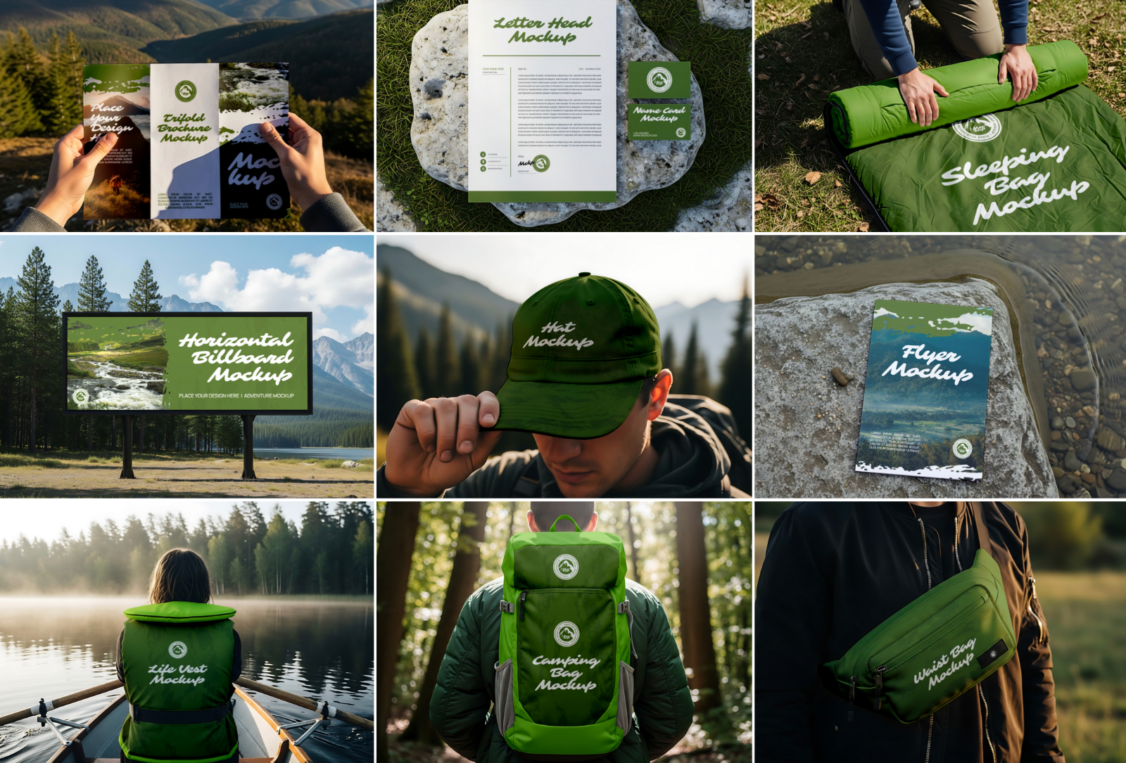 Adventure Brand Mockup Bundle – 15 PSD Templates for Outdoor & Camping Gear Design — image 2