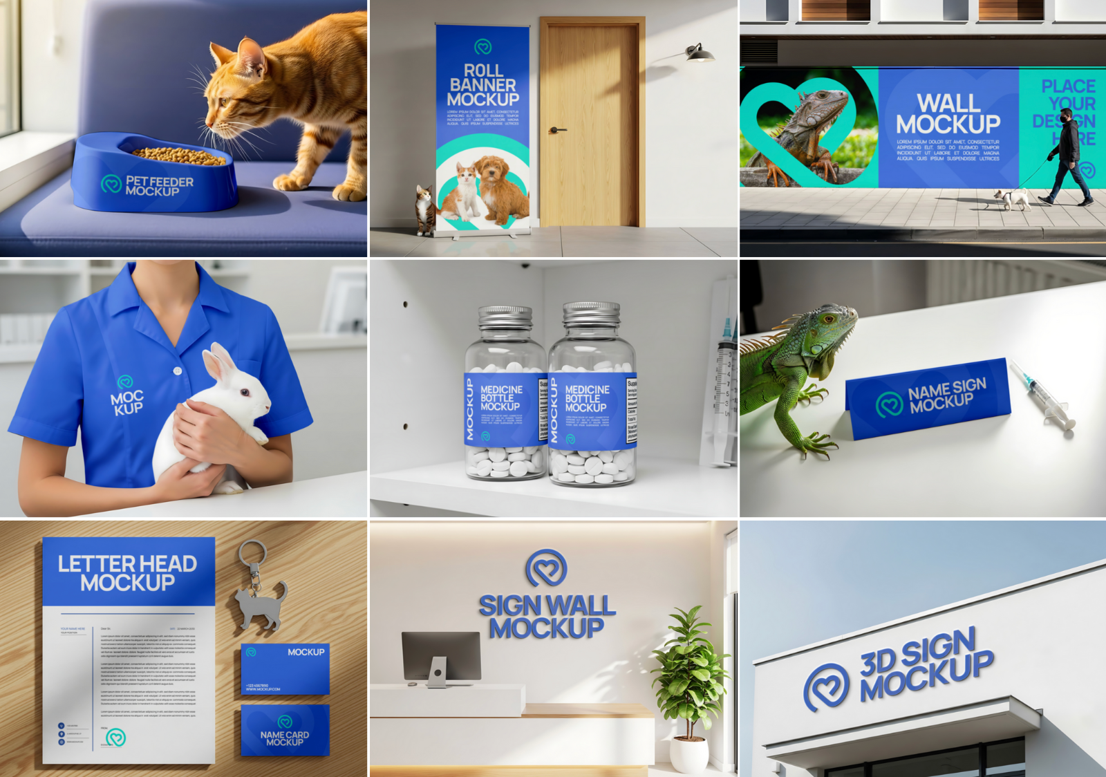 Vet Clinic Mockup Bundle – 15 PSD Templates for Animal Care & Pet Health Branding — image 2