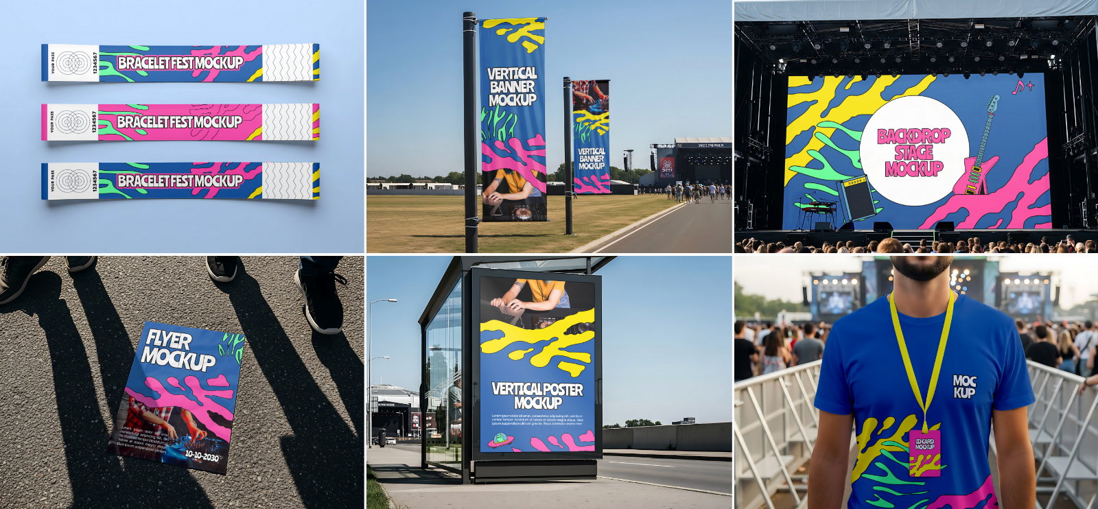 Music Fest Mockup Bundle - 15 PSD Templates for Event Branding & Festival Promotion — image 3