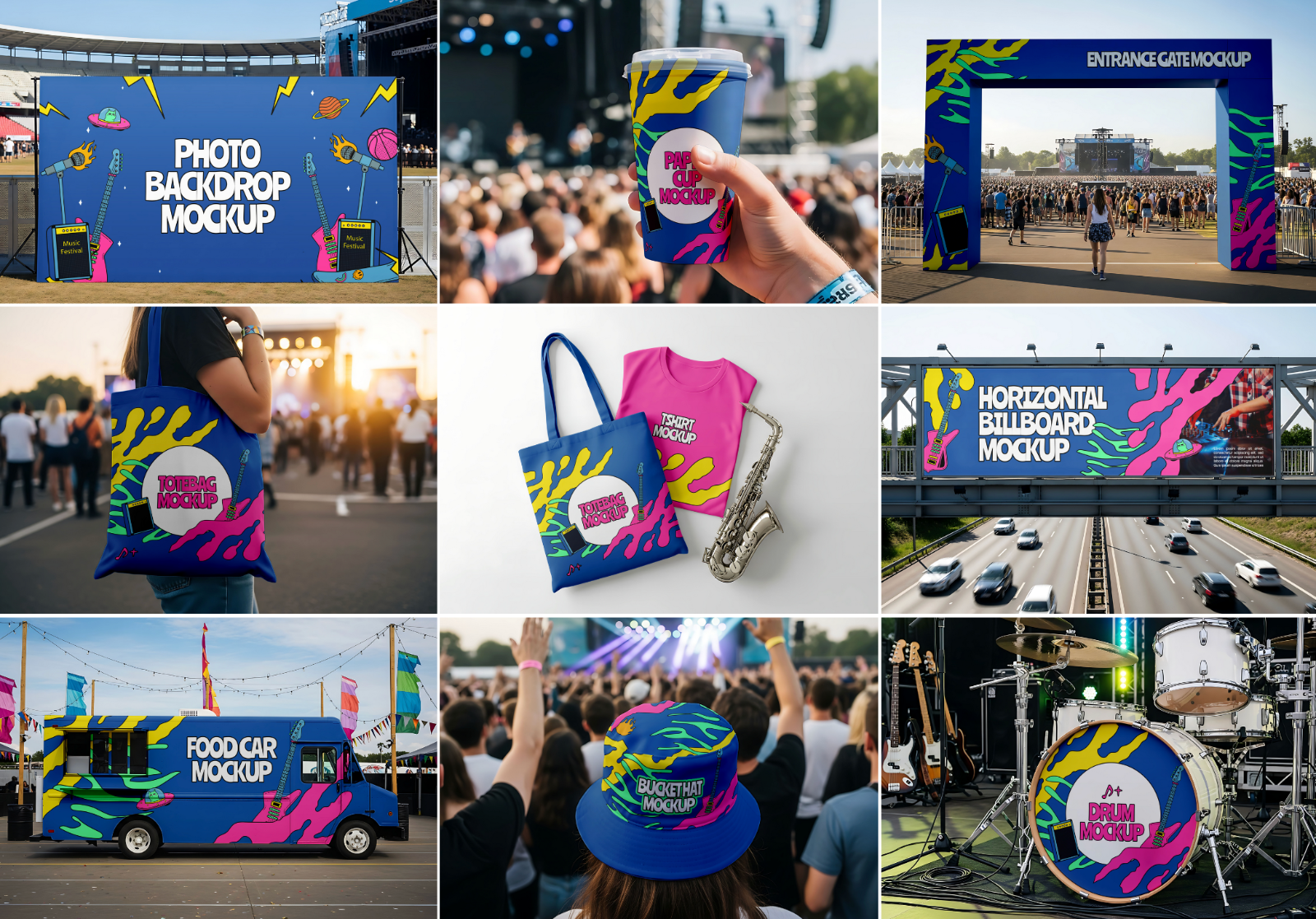 Music Fest Mockup Bundle - 15 PSD Templates for Event Branding & Festival Promotion — image 2