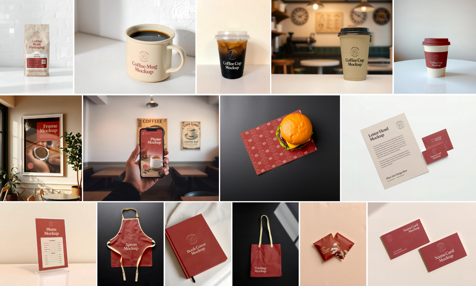 15 PSD Premium Cafe Shop Branding Mockup Template — image 2