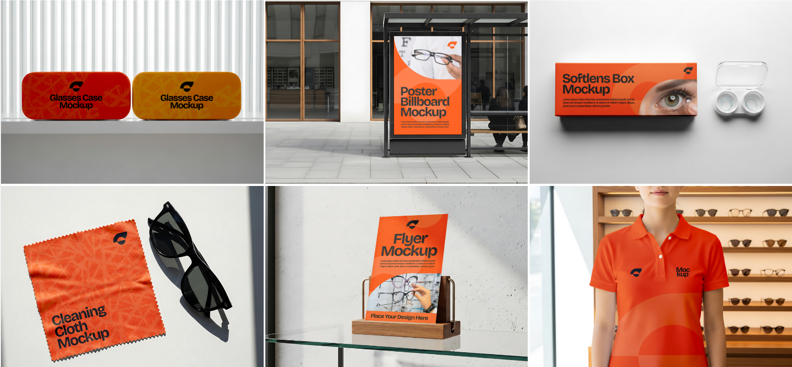 Glasses Shop Mockup Bundle - 15 PSD Templates for Eyewear Branding & Store Display — image 3