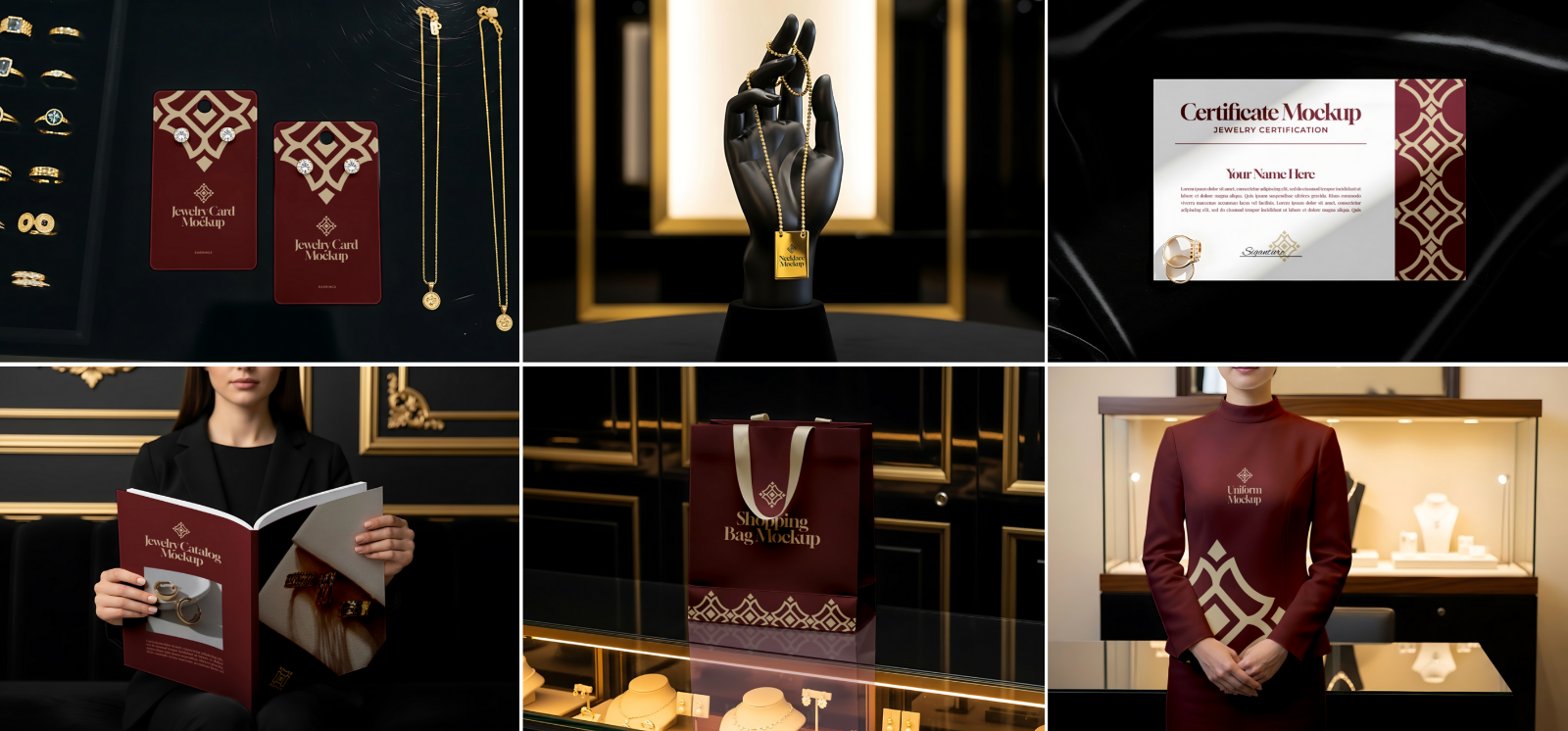 Jewelry Store Mockup Bundle – 15 PSD Templates for Luxury Branding — image 3