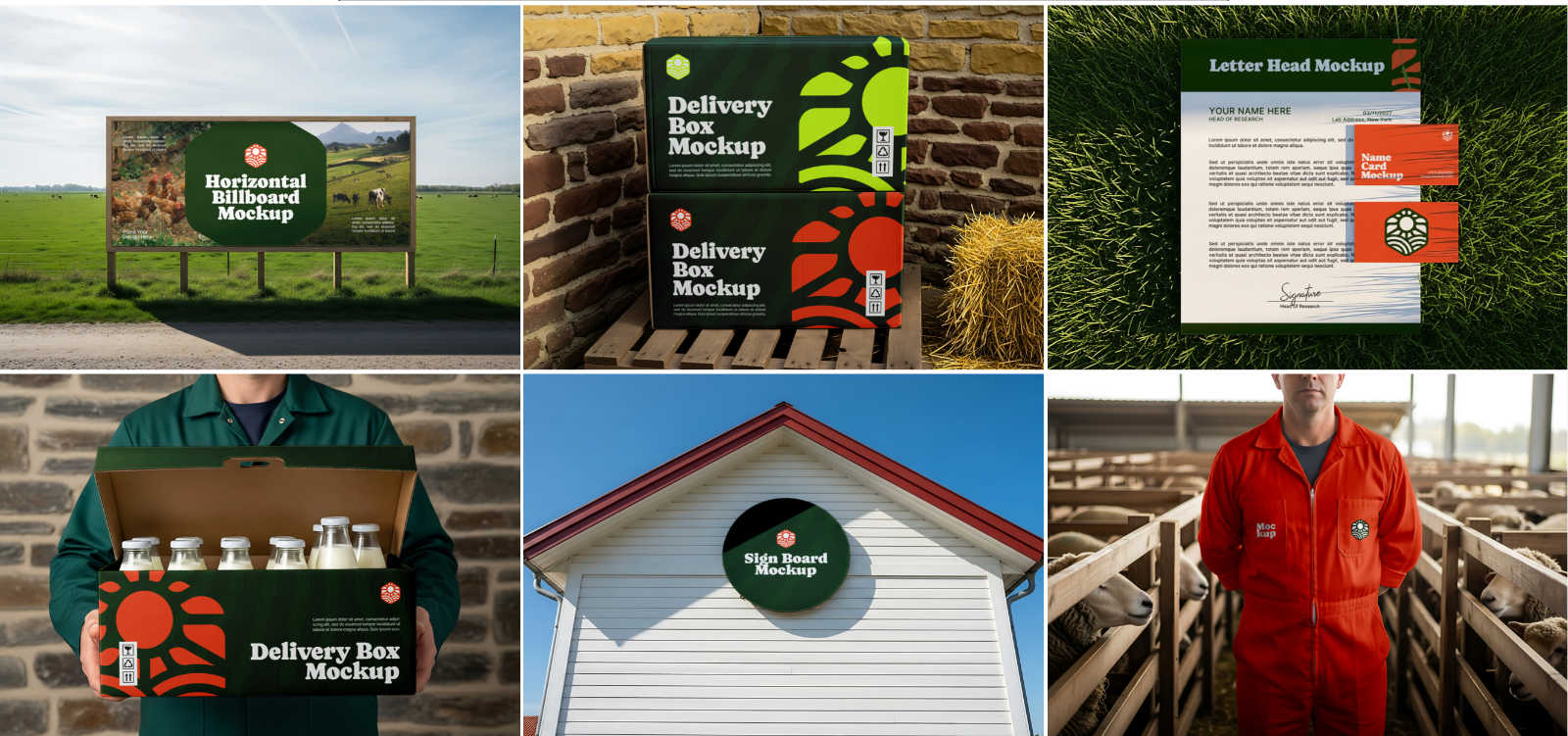 Animal Farm Mockup Bundle – 15 PSD Templates for Dairy, Livestock & Agricultural Branding — image 3