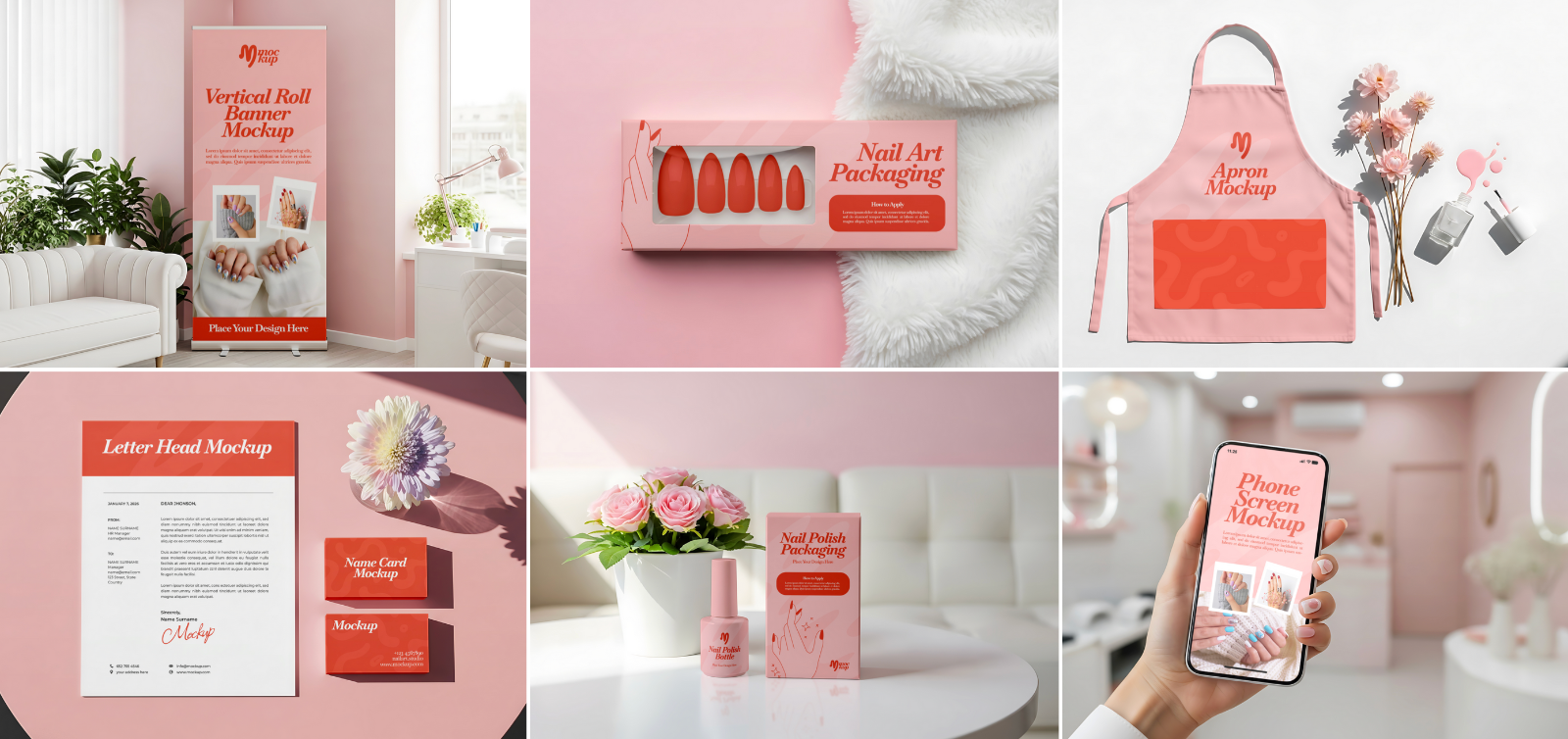 Nail Art Studio Mockup Bundle – 15 PSD Templates for Beauty Salon & Manicure Branding — image 3