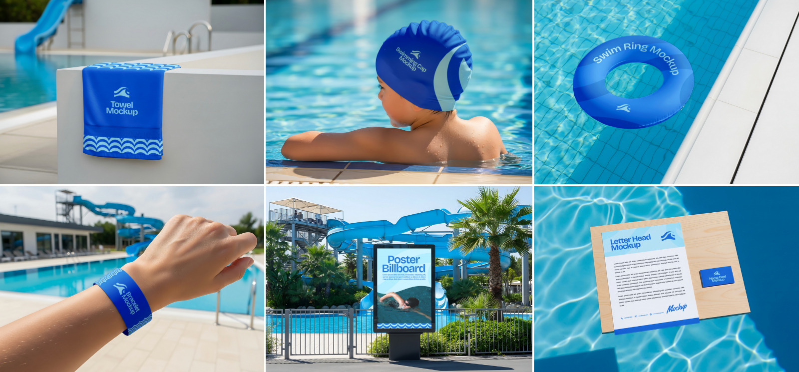 Swimming Pool Mockup Bundle – 15 PSD Templates for Aquatic Center & Sport Branding — image 3