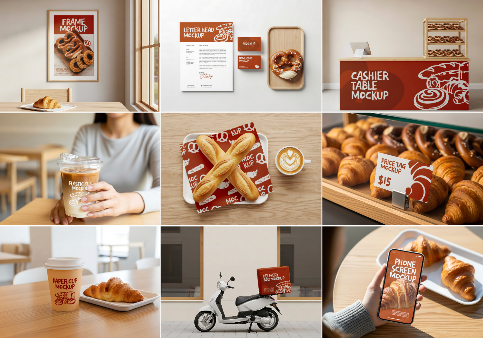 Bakery & Coffee Shop Mockup Bundle – 15 PSD Templates for Café Branding and Packaging Design — image 2