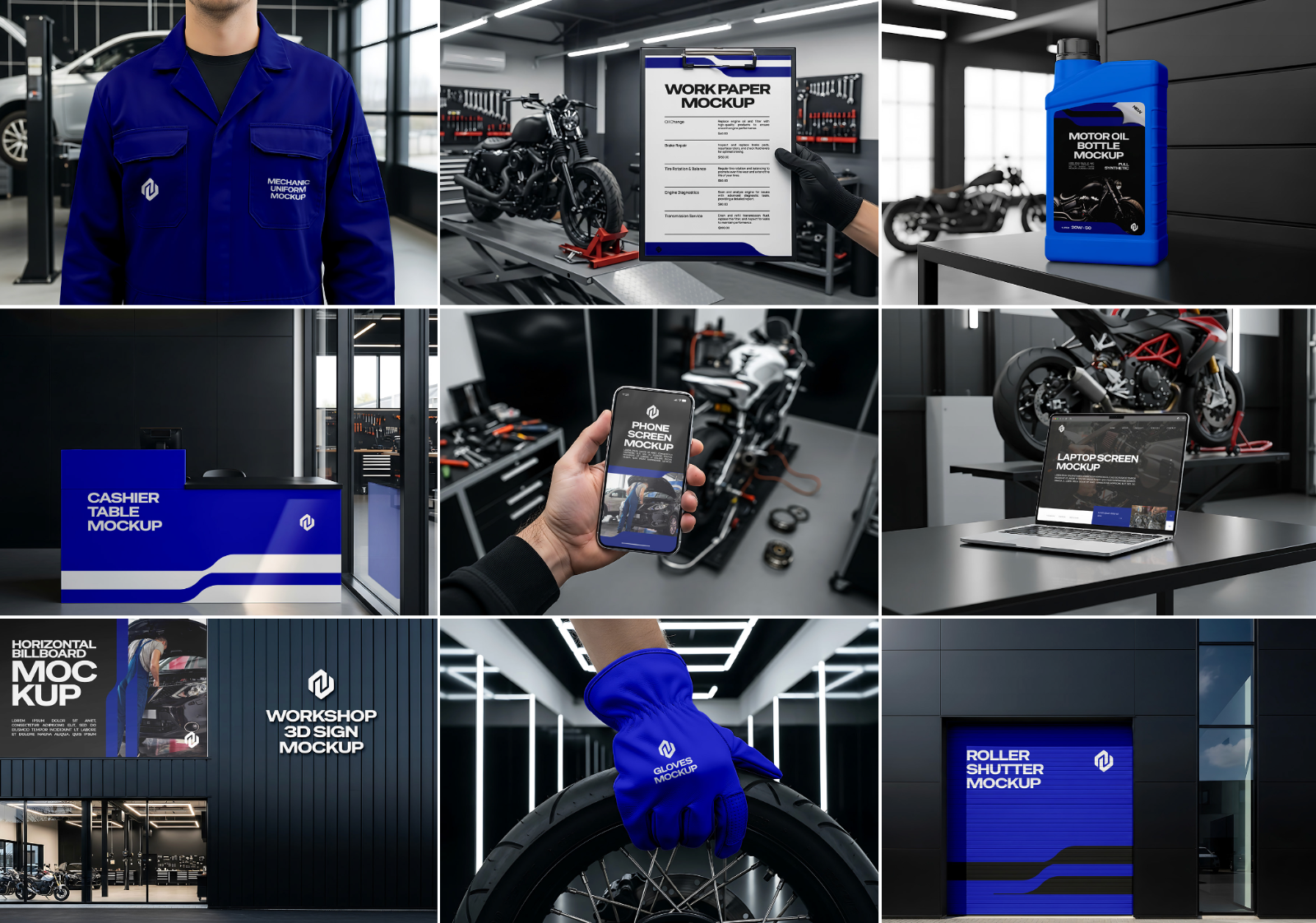 15 Repair Shop Mockup Bundle Mechanic Branding Kit Workshop — image 2