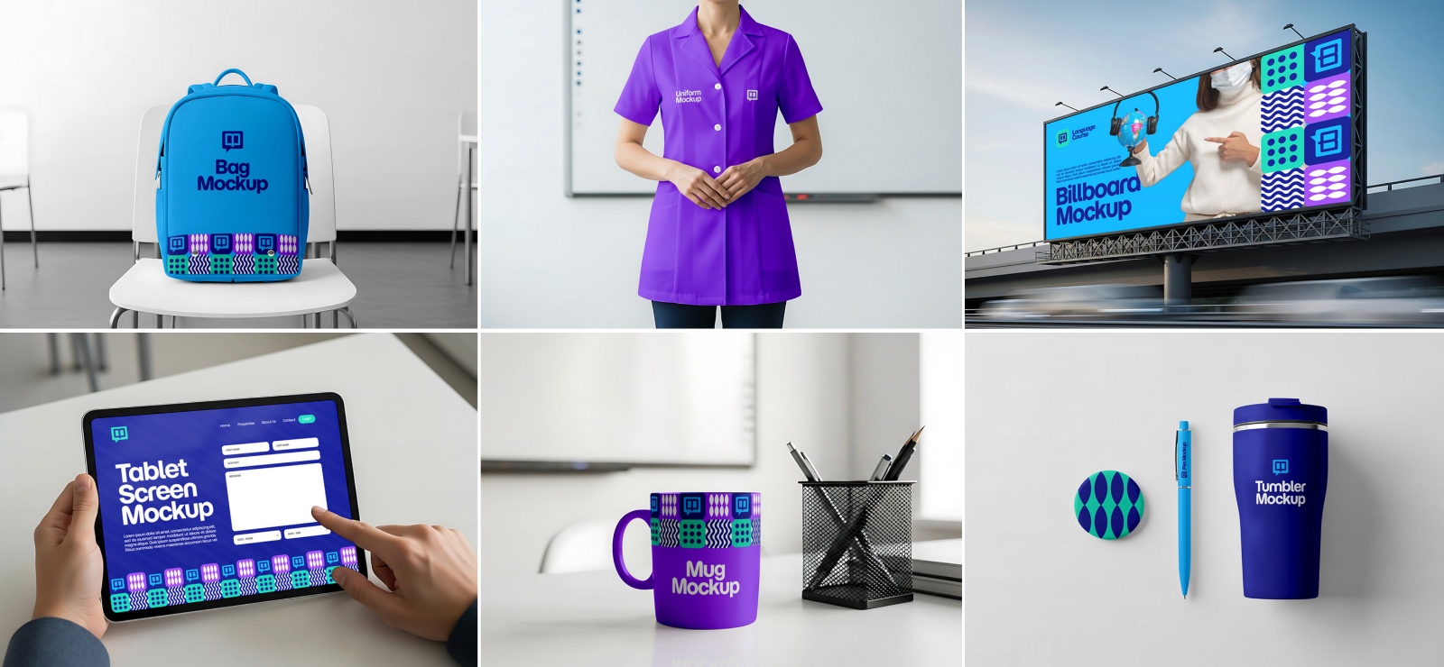 Education Course Branding 15 Mockup Bundle   Classroom, Billboard, Uniform & Stationery — image 3