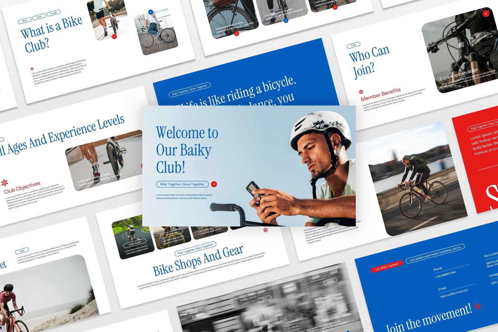 Baiky Club – Cycling Community Presentation Template — image 1