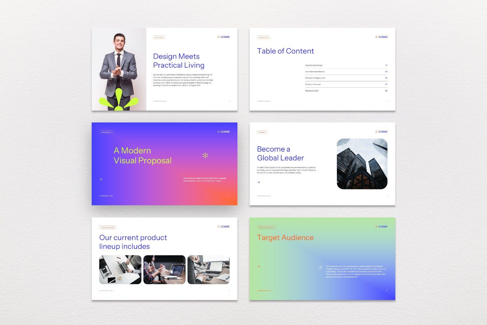 Comme – Modern Business Pitch Deck Presentation — image 3