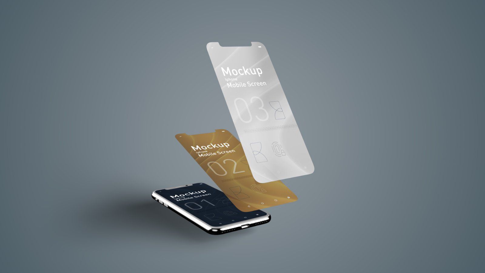 Mobile Display Mockup – Smartphone Screen Mockup Bundle, 5 PSDs — image 4
