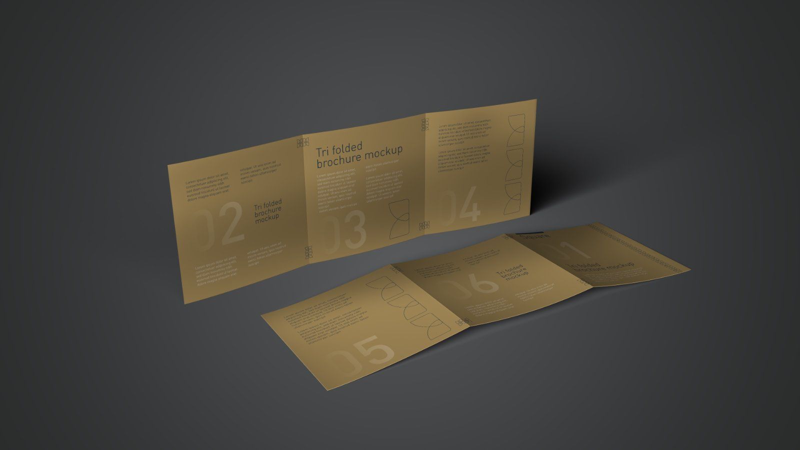Square Tri Fold Brochure PSD Mockup - 5 PSD Files — image 3