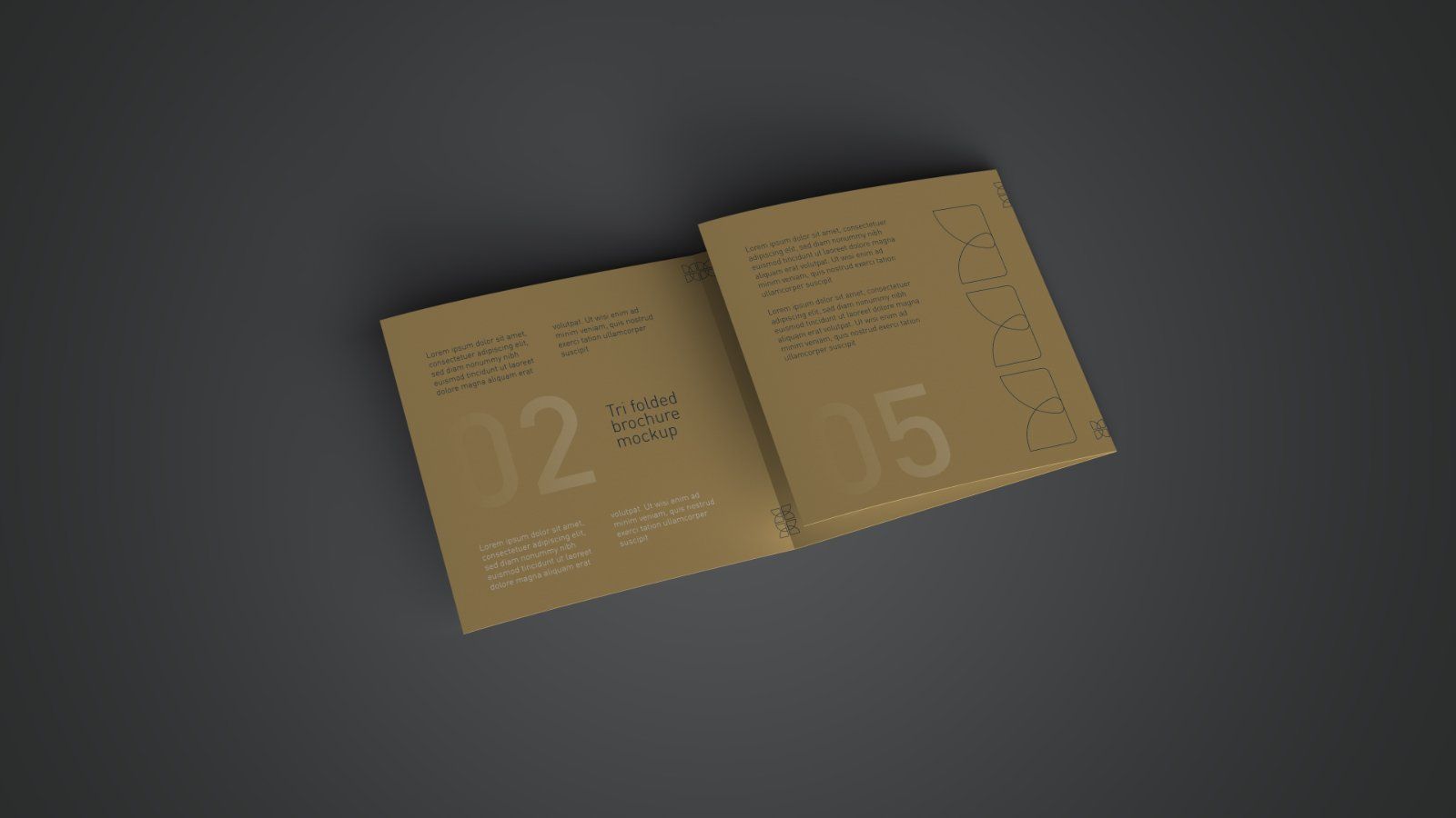 Square Tri Fold Brochure PSD Mockup - 5 PSD Files — image 4