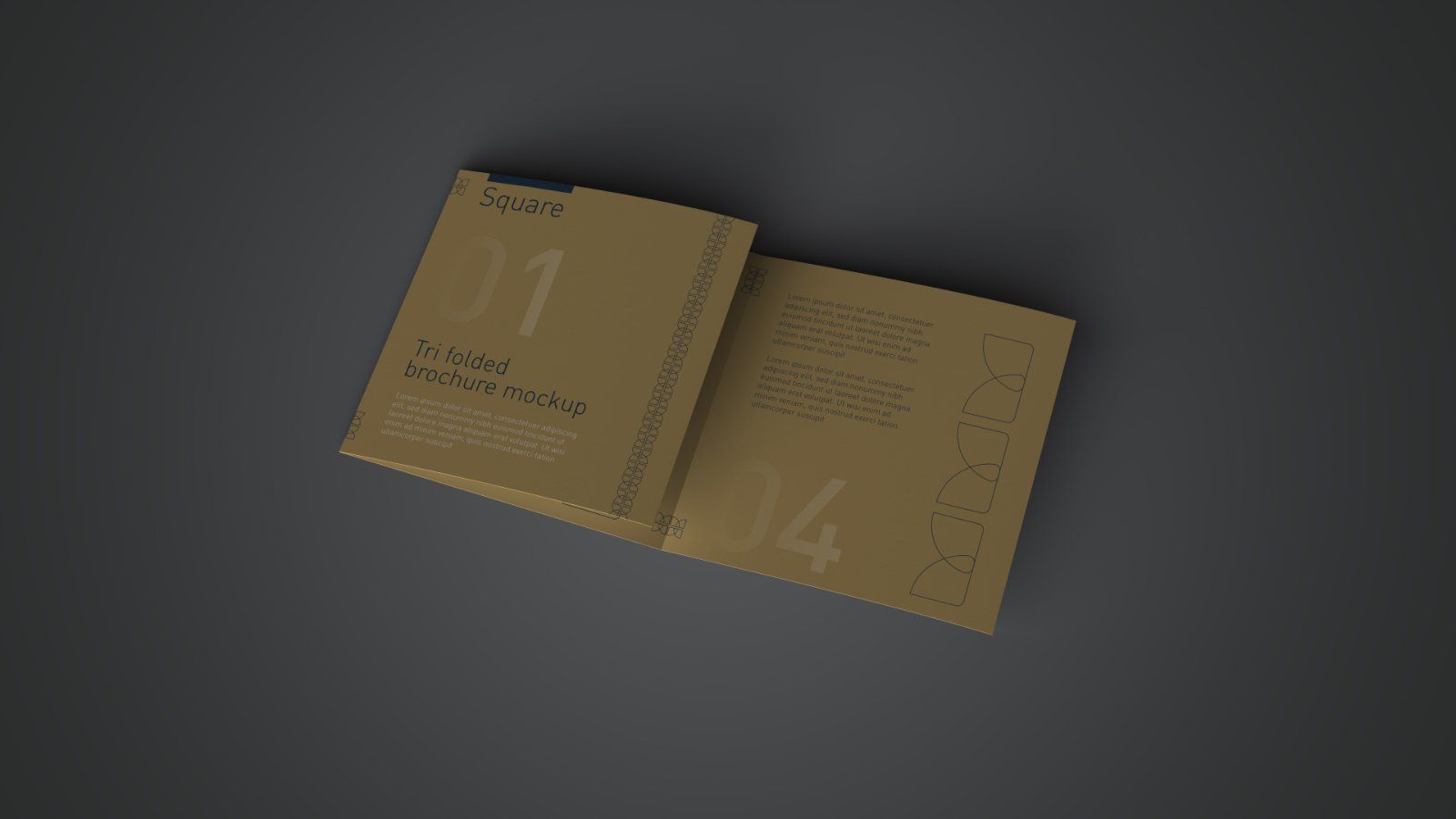 Square Tri Fold Brochure PSD Mockup - 5 PSD Files — image 5