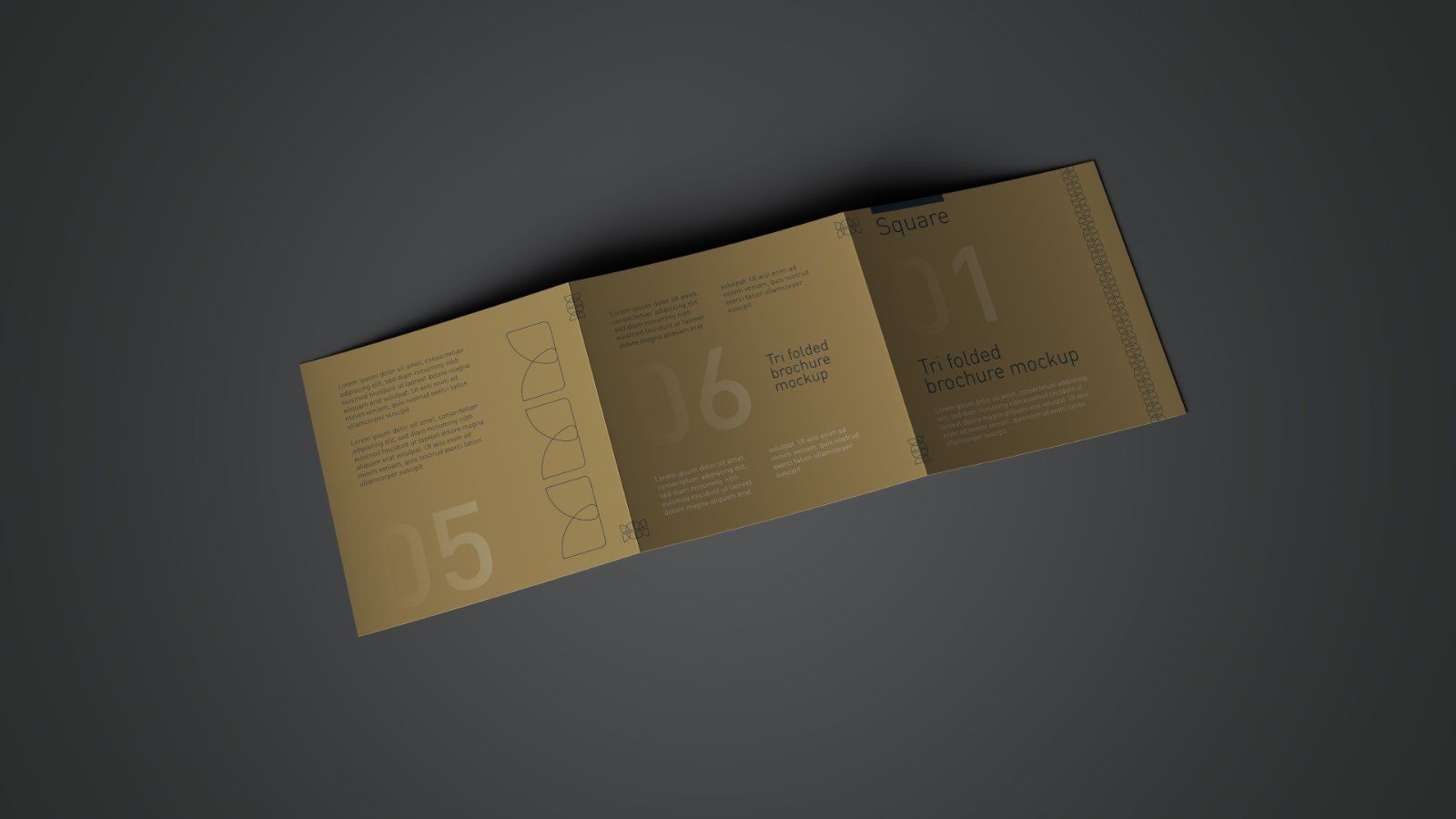 Square Tri Fold Brochure Mockup - 5 PSD Files Bundle — image 5
