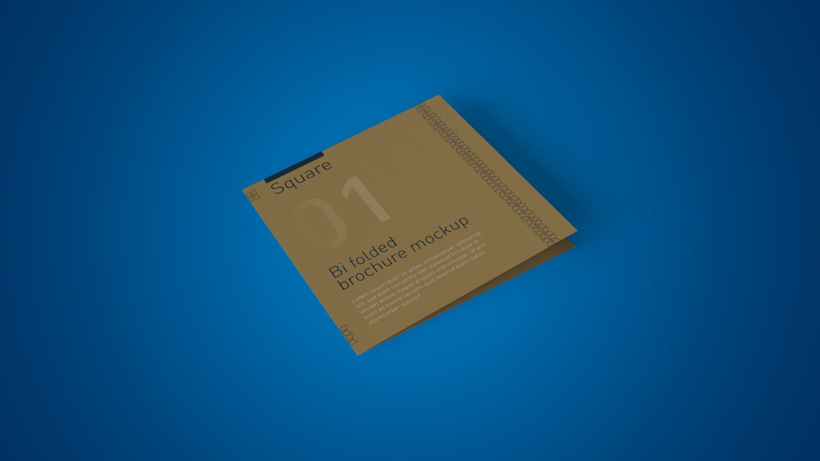 Square Bi-Fold Brochure Mockup – 5 PSD Files, Folded Flyer & Print Branding Mockup — image 2