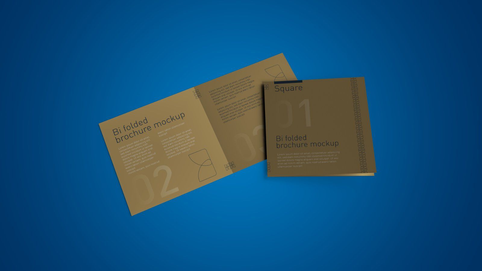 Square Bi-Fold Brochure PSD Mockup – 5 PSD Files, Folded Flyer & Print Branding Mockup — image 6