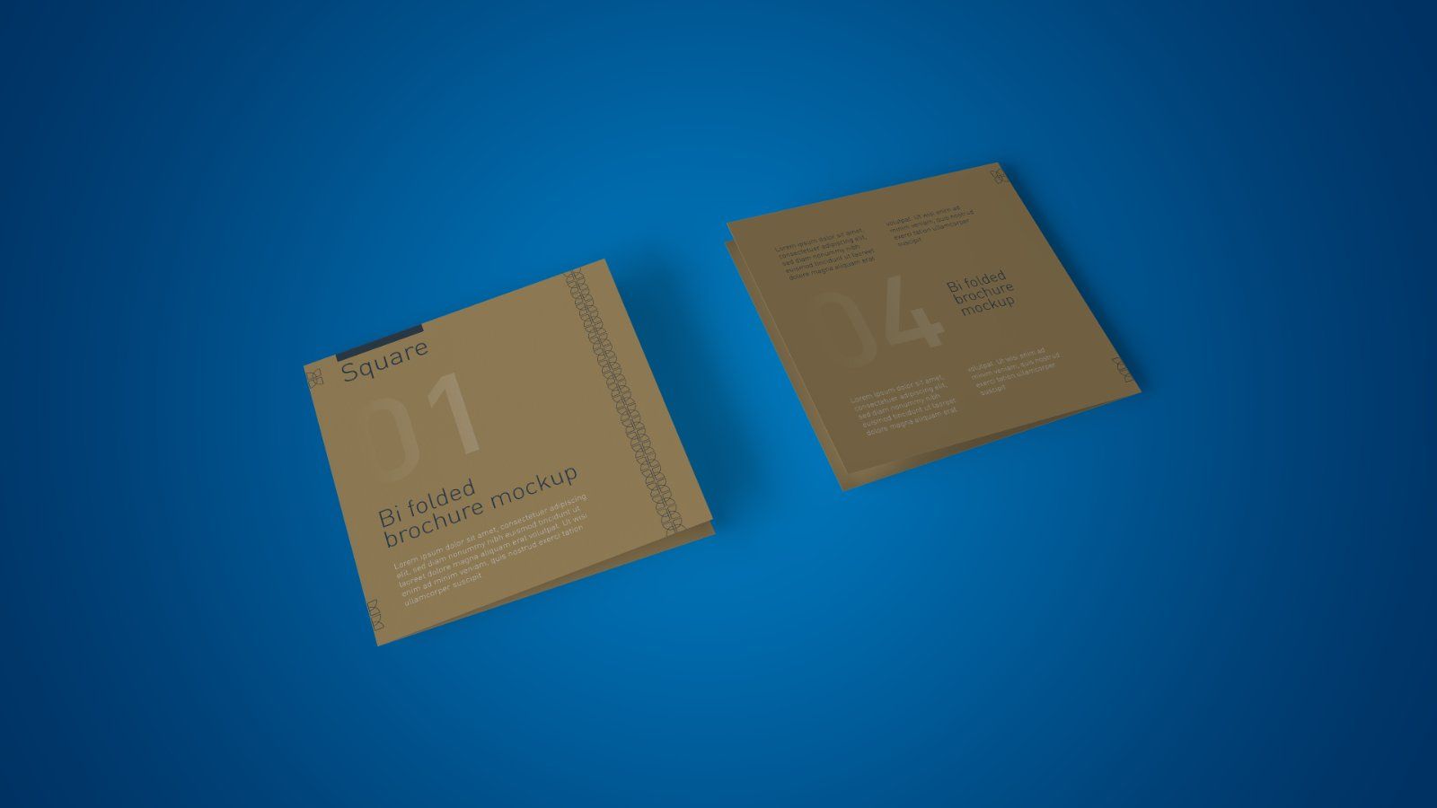 Square Bi-Fold Brochure Mockup – 5 PSD Files, Folded Flyer & Print Branding Mockup — image 3
