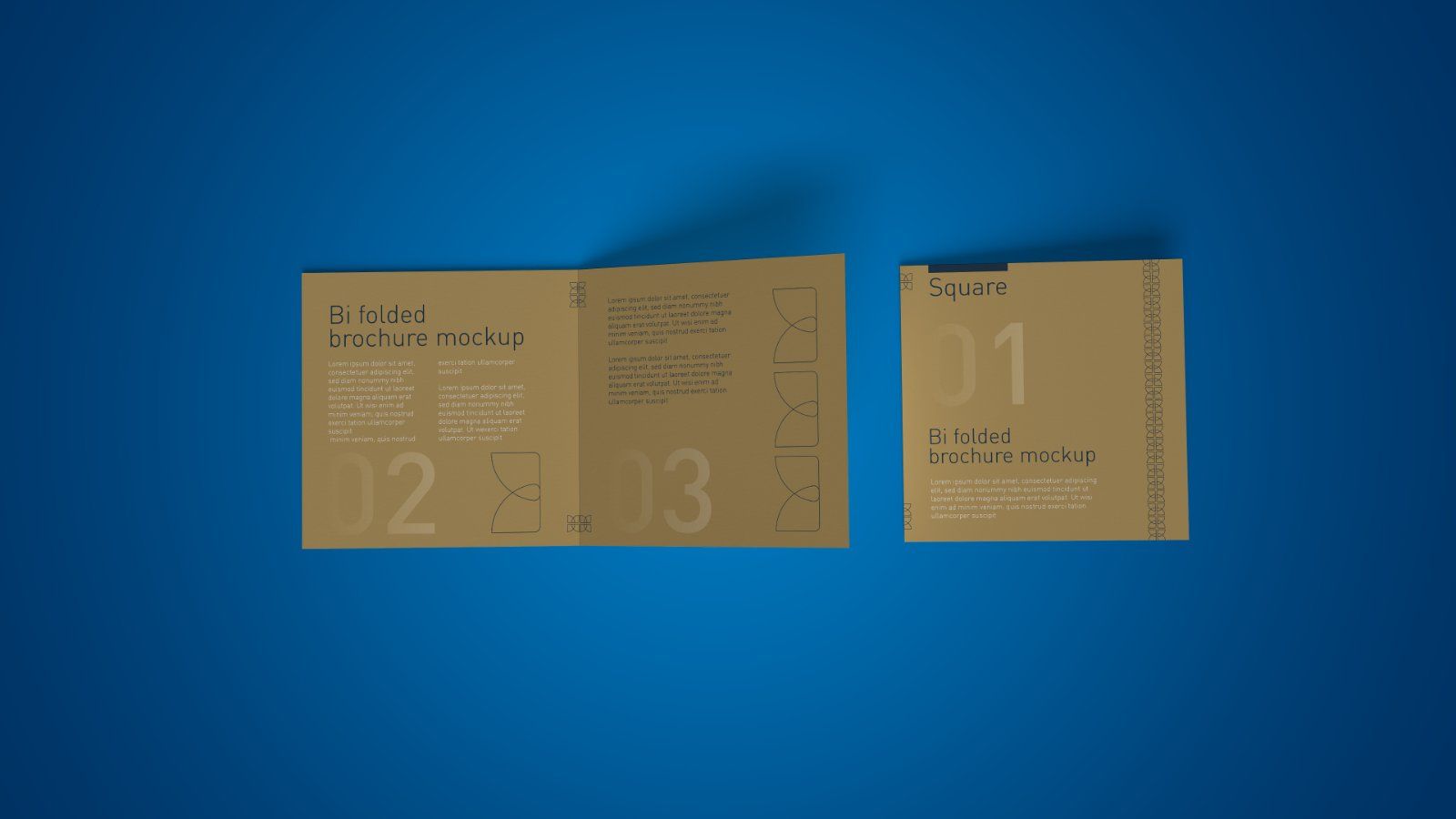 Square Bi-Fold Brochure Mockup – 5 PSD Files, Folded Flyer & Print Branding Mockup — image 5