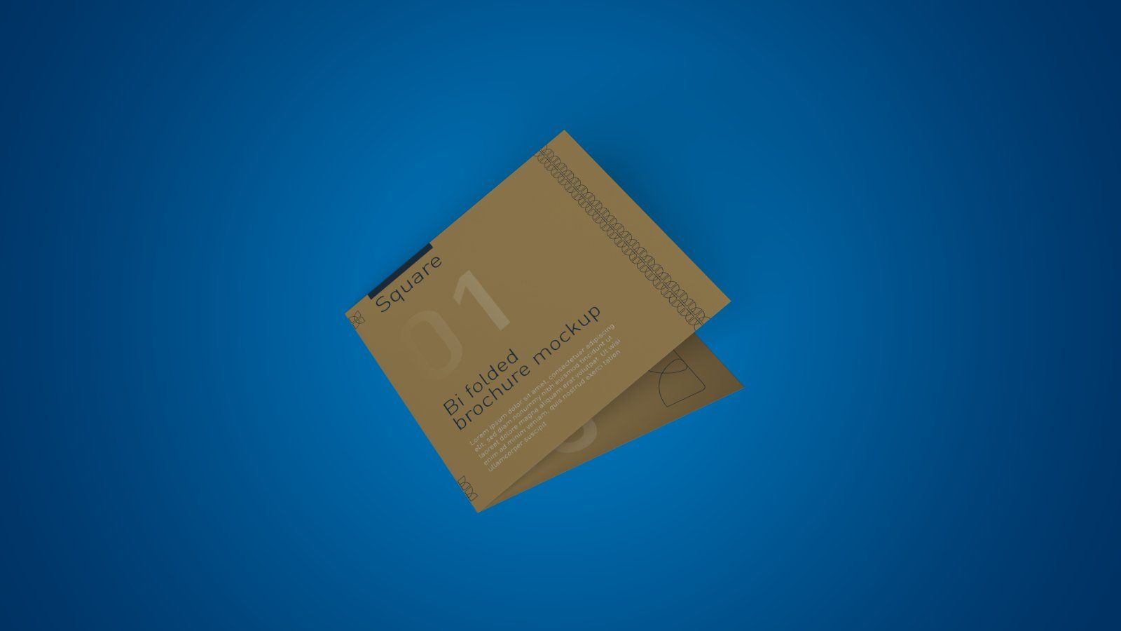 Square Bi-Fold Brochure PSD Mockup – 5 PSD Files, Folded Flyer & Print Branding Mockup — image 3