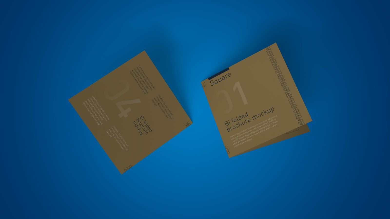 Square Bi-Fold Brochure PSD Mockup – 5 PSD Files, Folded Flyer & Print Branding Mockup — image 4