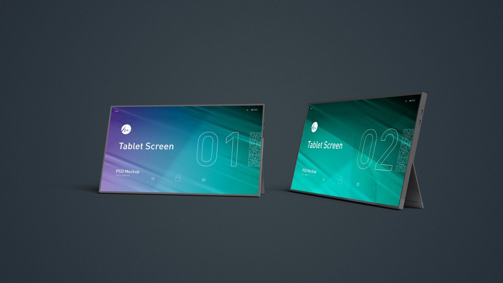 Tablet Screen Mockups - 5 PSDs — image 3