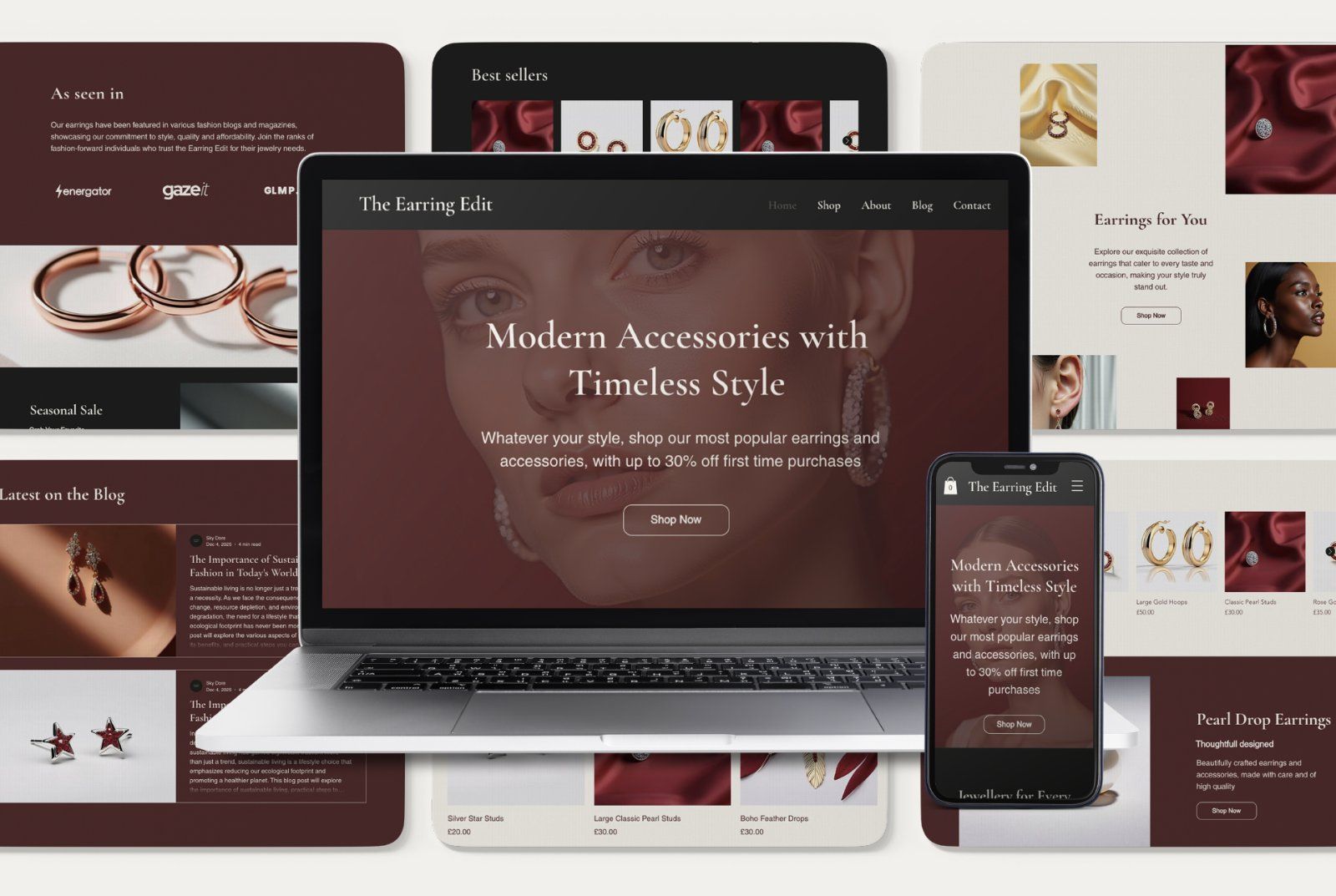 Wix eCommerce Jewelry Website Template — image 3